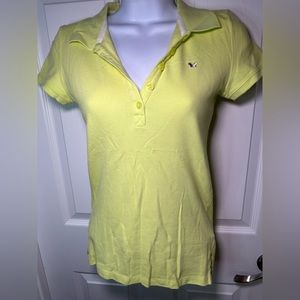 Aeropostal colar button up shirt Yellow S